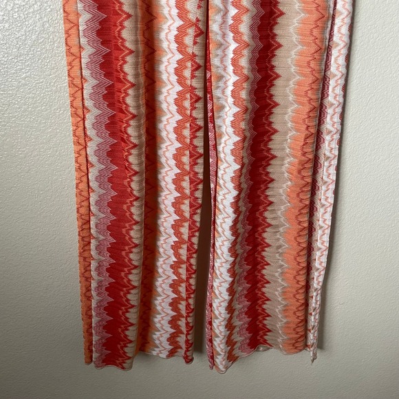 Becca Pants Womens Medium Beach Cover Up Chevron Knit Wide Leg Side Slits Resort - Picture 5 of 10